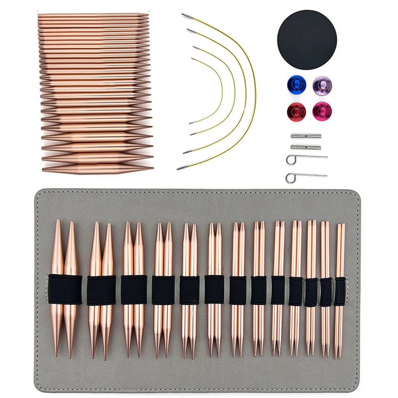 Aluminum Circular Knitting Needles Set Interchangeable