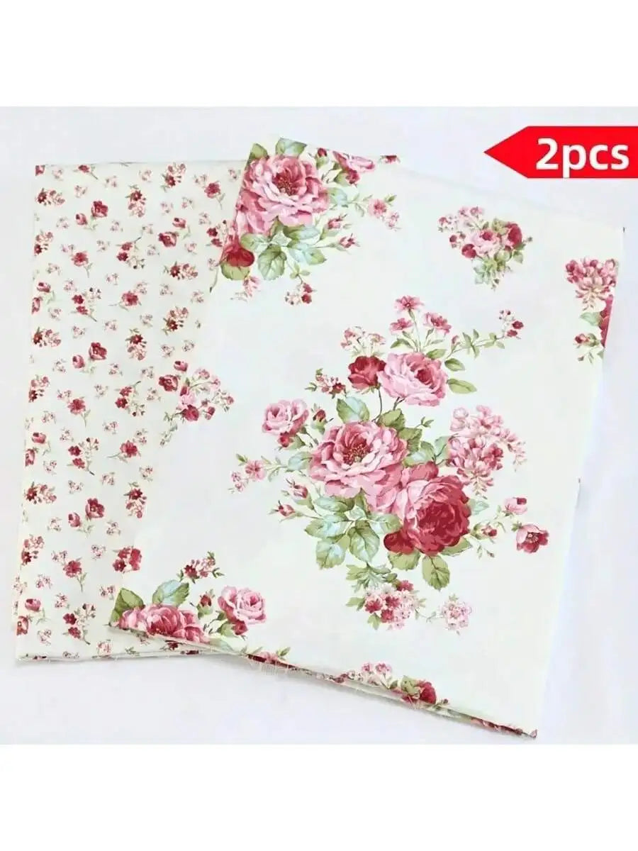 Set of2 floral fabrics