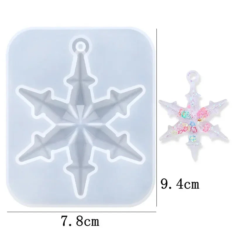 Silicone Snowflake Mold Handmade Jewelry Making