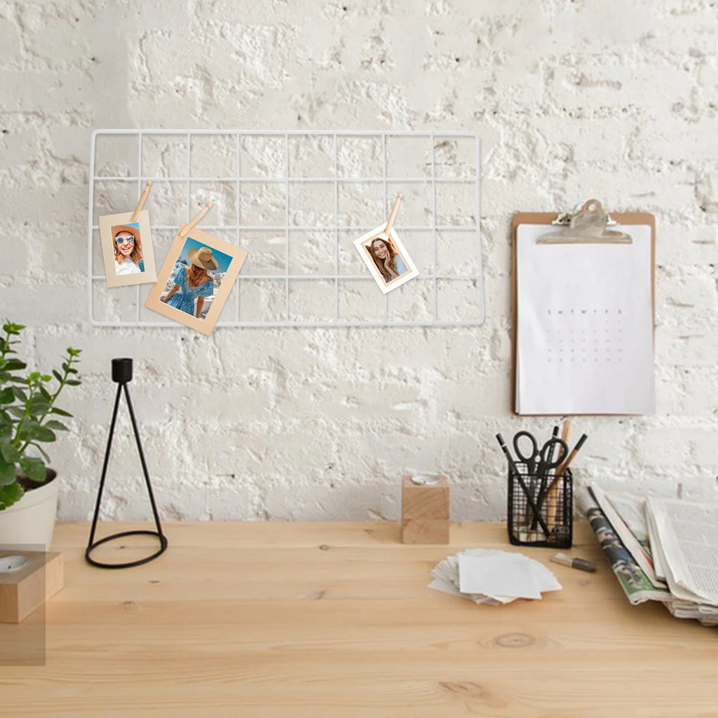 DIY Wire Wall Grid Photo Display