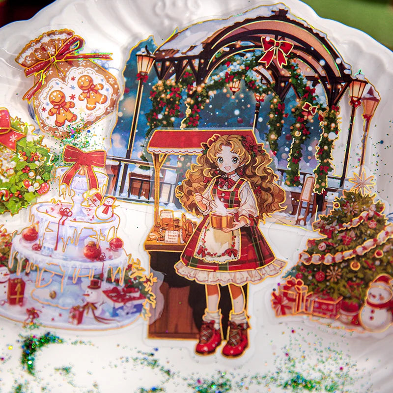 Mr. Paper 15pcs/bag Cute Christmas Series Large Sticker Pack