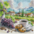 Rural Morning Grapes Scenery 16CT 14CT Unprinted Top Quality Cross Stitch Kits