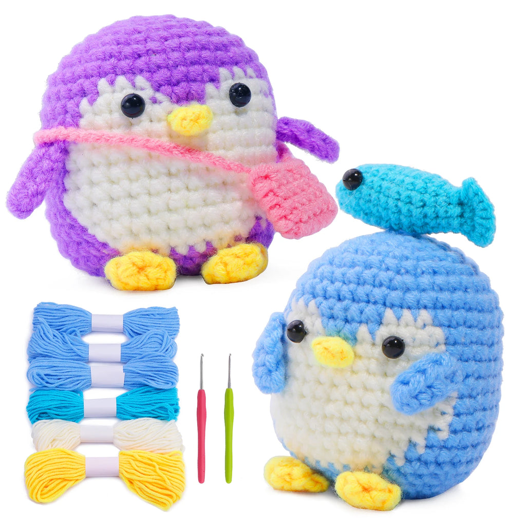 KRABALL Penguin Crochet Kit for Beginners