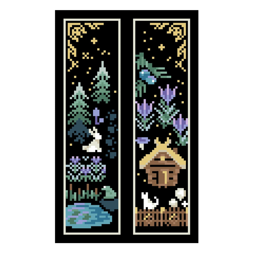 Mysterious forest patterns cross stitch kit