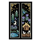 Mysterious forest patterns cross stitch kit