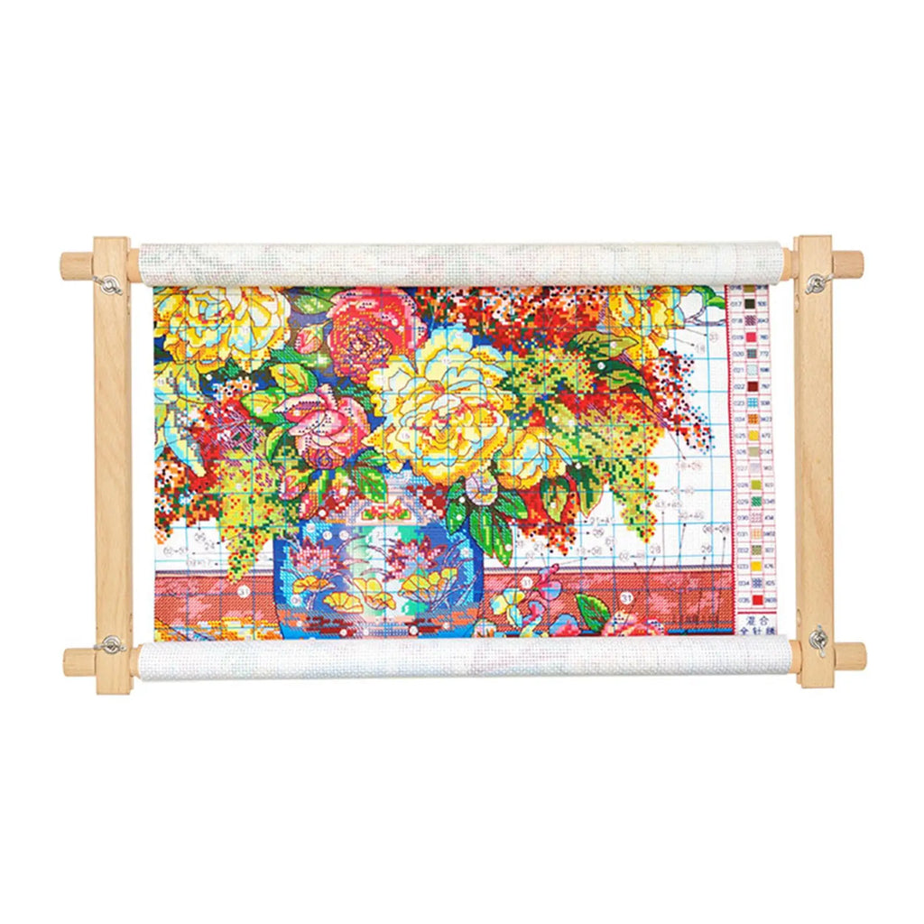 Wooden Scroll Embroidery Frame Cross Stitch Sewing Quilting