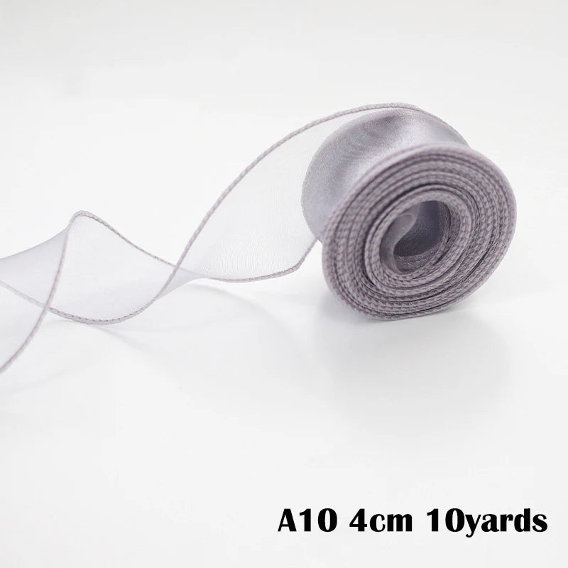 40mm 10Yards Wavy Edge Fishtail Organza Ribbon