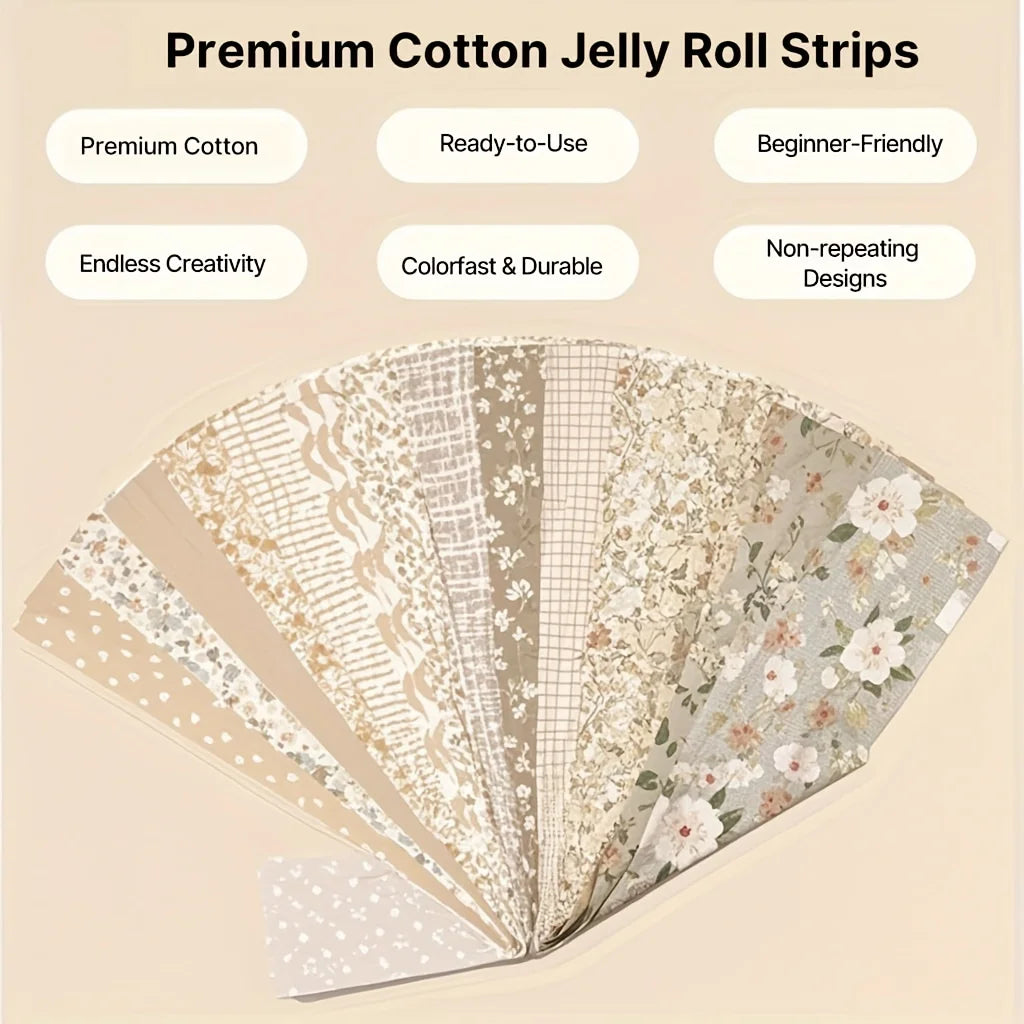 40pcs 100% Cotton jelly roll fabric
