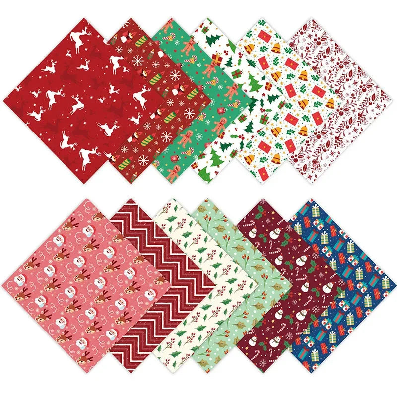 12Pcs/Set Merry Christmas Paper Scrapbook