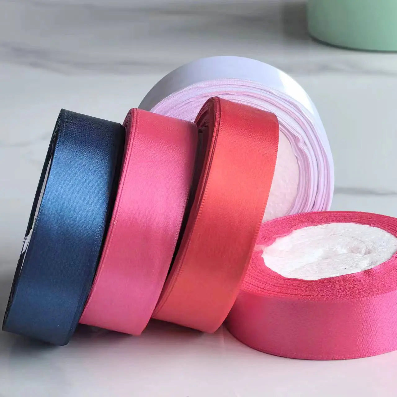 25Yards Multicolor Nylon Ribbons 1" Wide