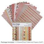 12 Sheets Vintage Background Printed Scrapbooking Paper Pads