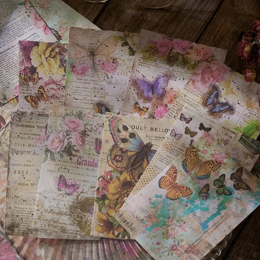 100pcs/pack Vintage Scrapbook Paper