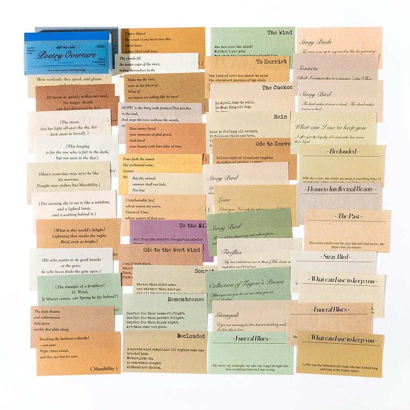 100pcs/pack English Vintage Material Scrapbooking Accessories