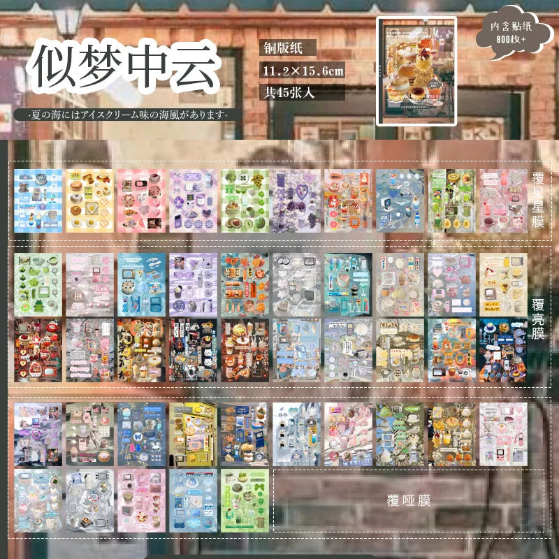 45 pcs DIY sticker cartoon collage Scrapbooking Material