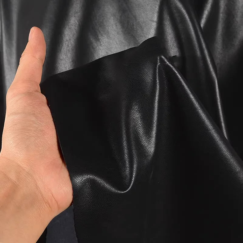 Black Leather Fabric Cotton
