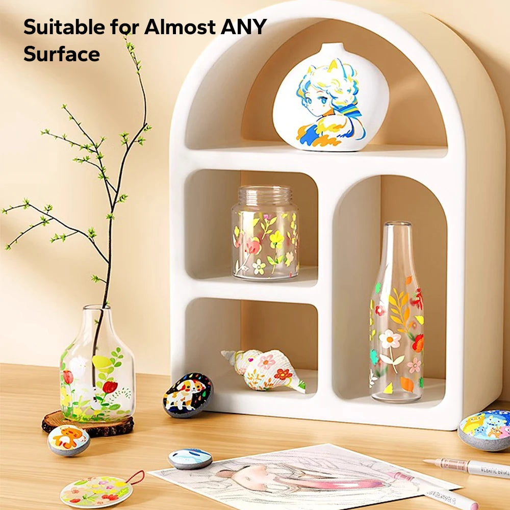 Acrylic Brush Markers Set