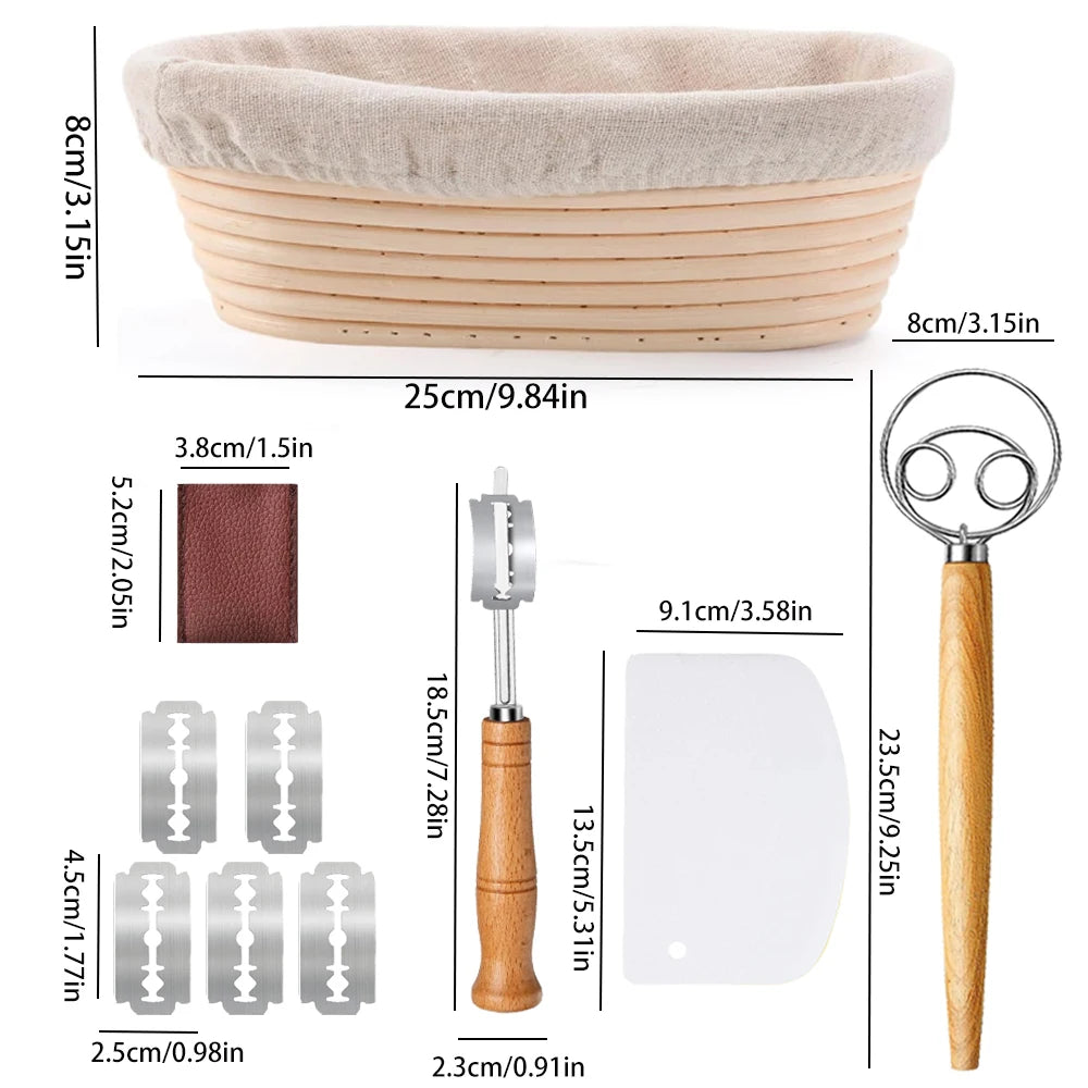 Banneton Bread Proofing Basket Set