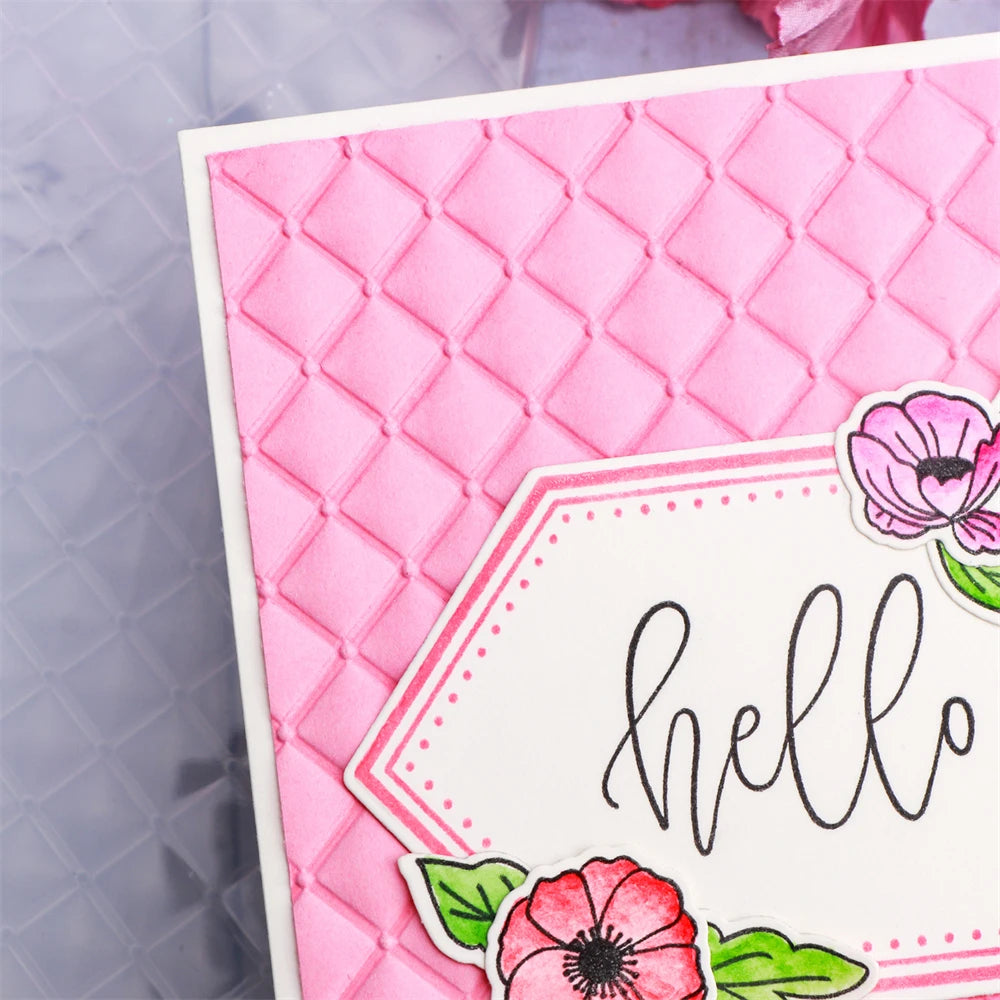 Padded Quilt 3D Embossing Folder Square