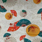 Japanese Style Kimono Bronzed Cotton Fabric