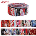 40Pcs Japanese Jelly Roll Strips Fabric Cotton