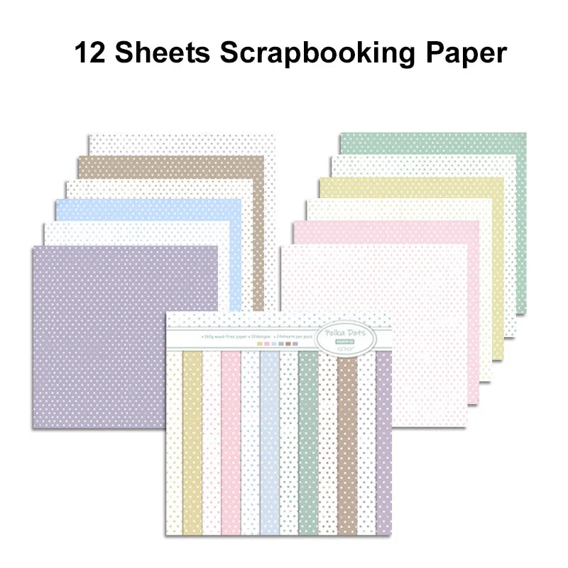 12 Sheet Scrapbook Paper 30x30cm