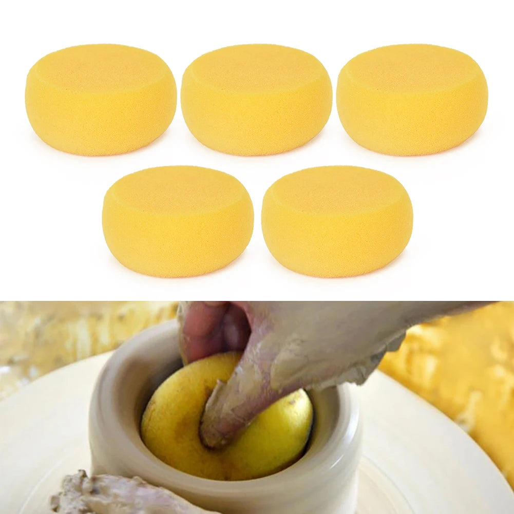 5pcs/set Pottery Round Sponge Water Absorbent