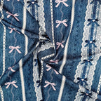 Denim Bow Cotton Canvas Fabric
