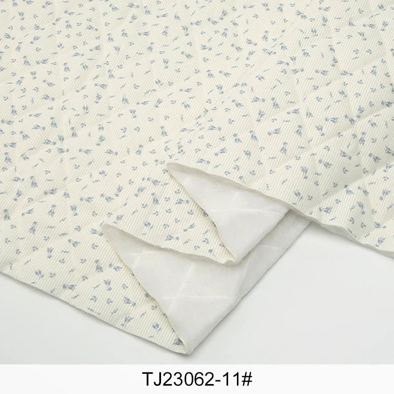 0.5m/1m/2m Vintage Floral Quilted Fabric
