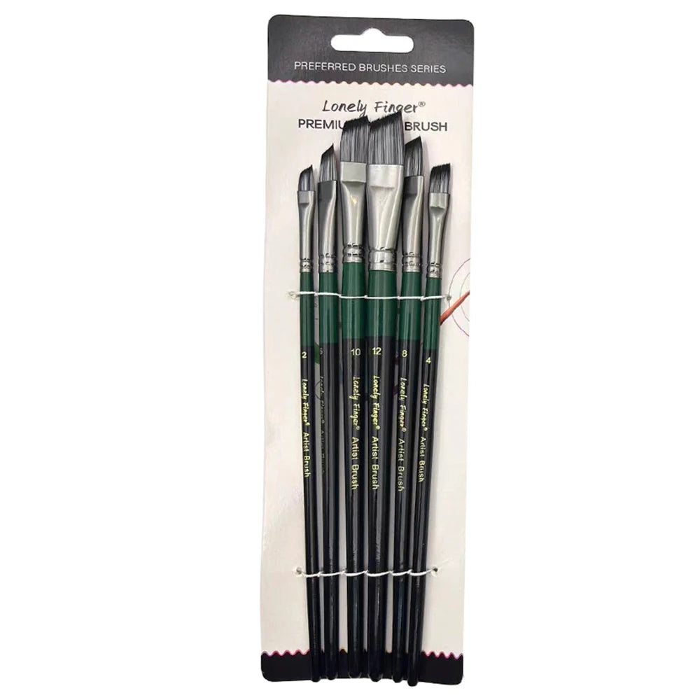6pcs Artist Paint Brush Set Professional Anti-Shedding