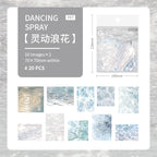 20pcs Flowing Light Wave Shadow Series Wave Theme PET Stickers