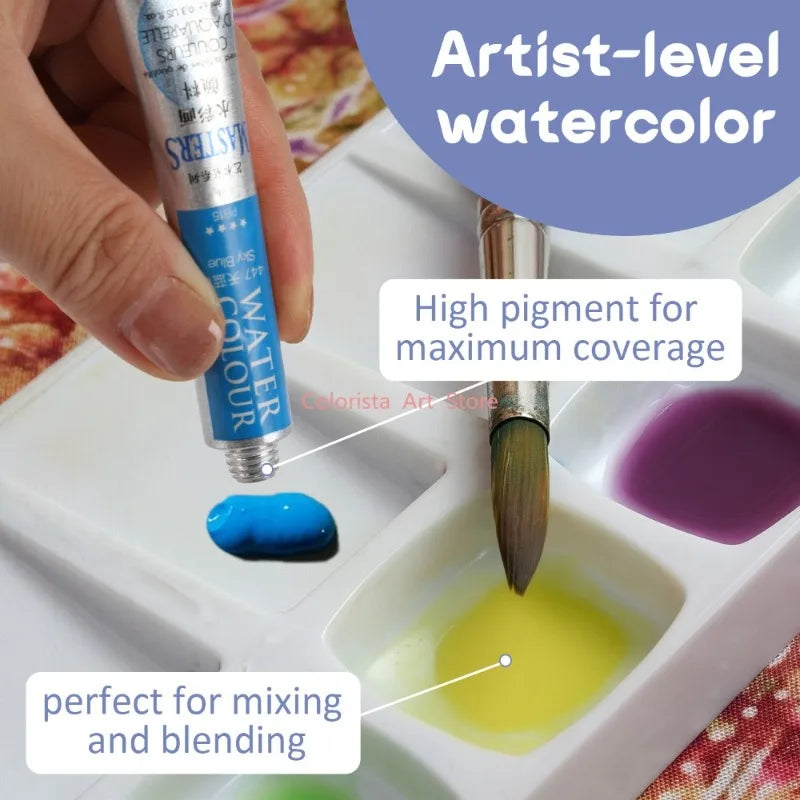 Marie's Artist Pearlescent Watercolor Painting Set 24 Colors