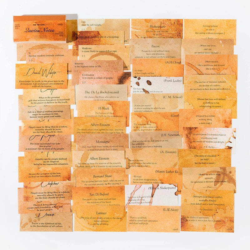 100pcs/pack English Vintage Material Scrapbooking Accessories