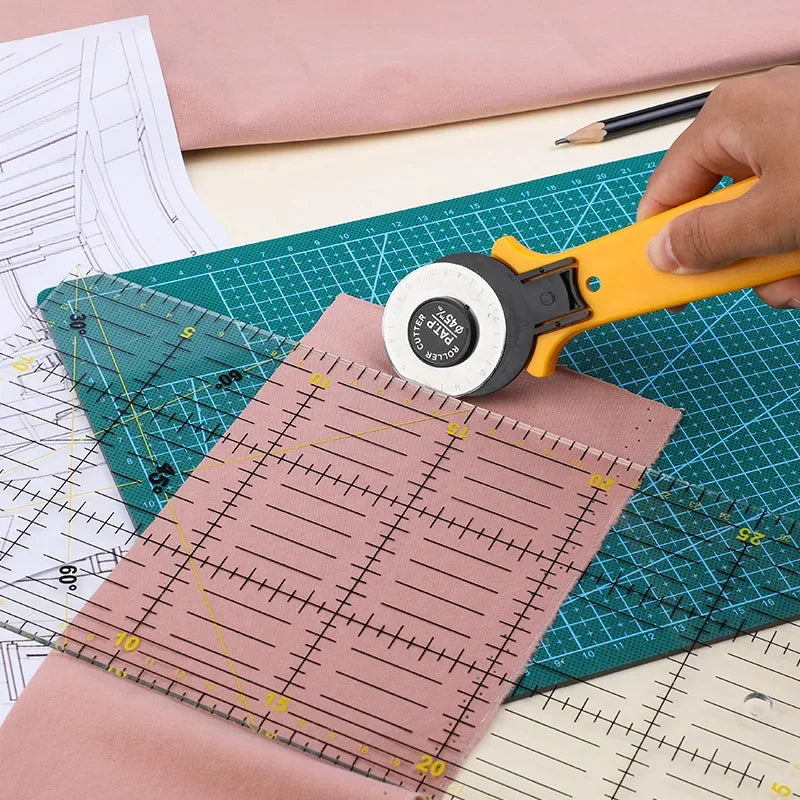 Quilting Ruler Fabric Cutting Ruler with Double Colored Grid Lines