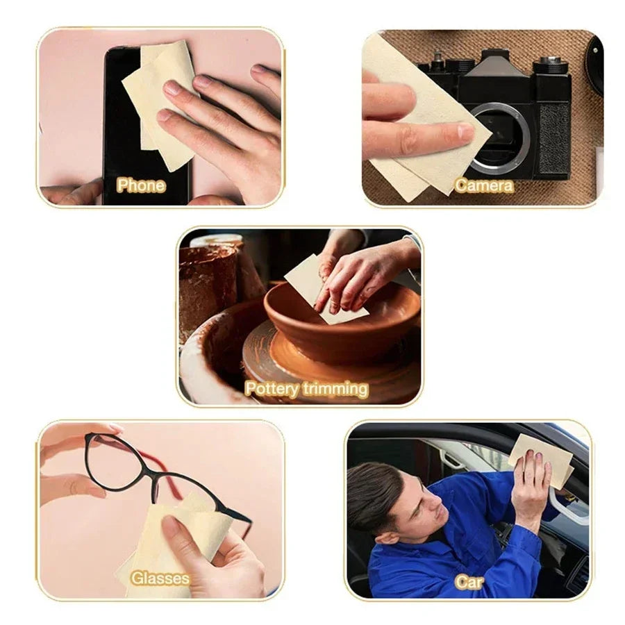 Pottery Tools Chamois for Smoothing Pot Rim