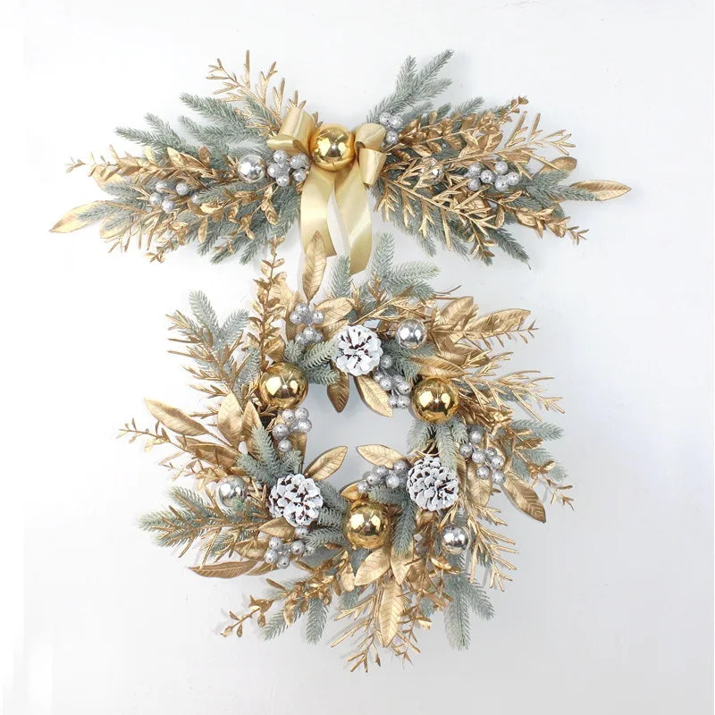 Artificial Christmas Wreath Branch Rattan