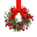 Winter Greenery Wreath with Red Berries