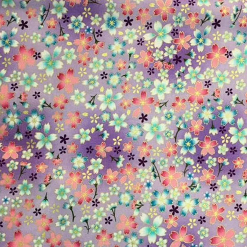 Japanese Style Kimono Bronzed Cotton Fabric