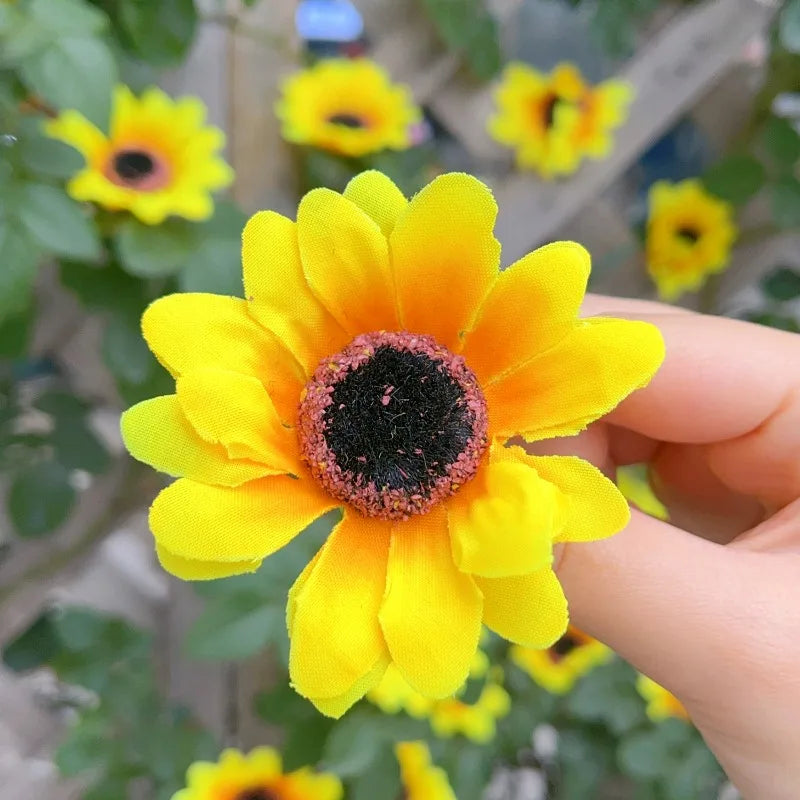 30-150Pcs Sunflower Artificial Flower Heads