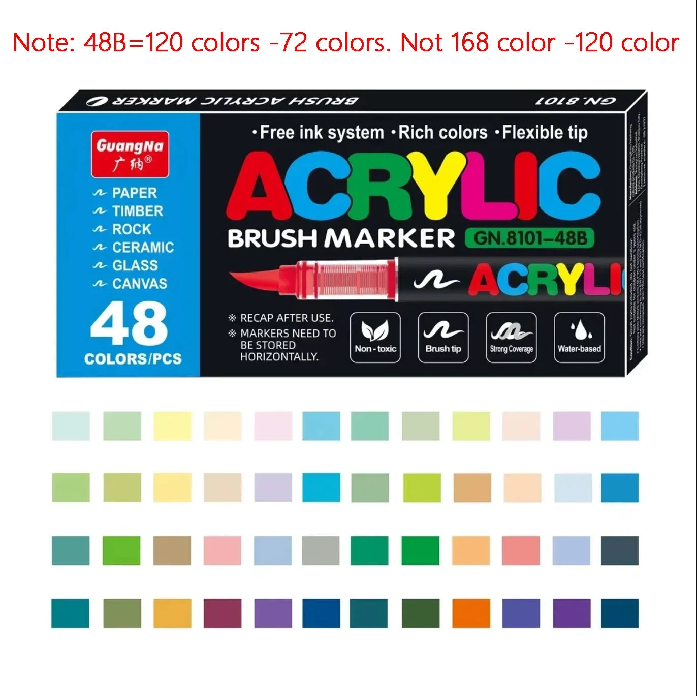 360/12 Colors Acrylic Paint Pens Markers Brush Tip