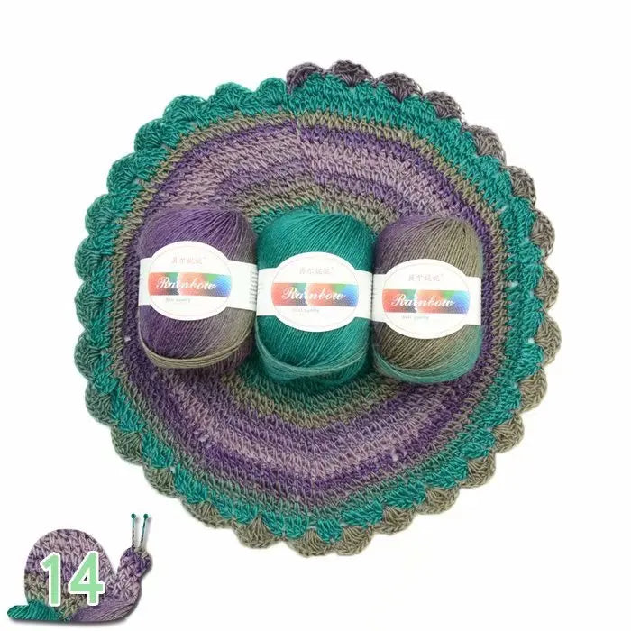 Dyed Rainbow Wool Yarn