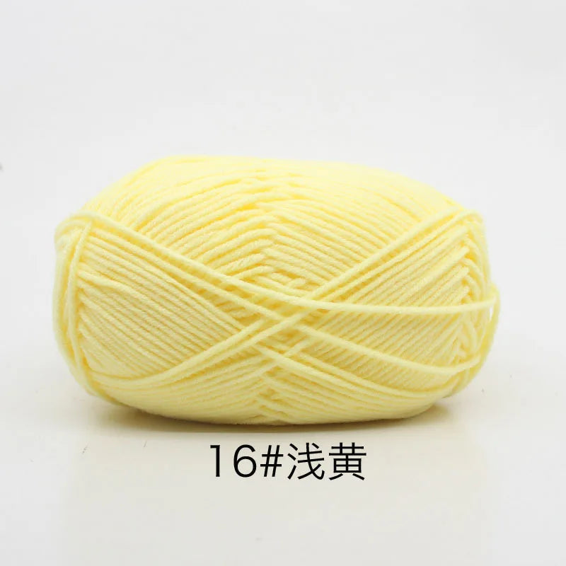 40-50g/Set 4ply Milk Cotton(80%) Knitting Yarn
