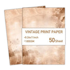 50 Sheets Vintage Stationery Scrapbook Paper