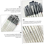 Paint Brush Set，10pcs Artist Brushes for Painting