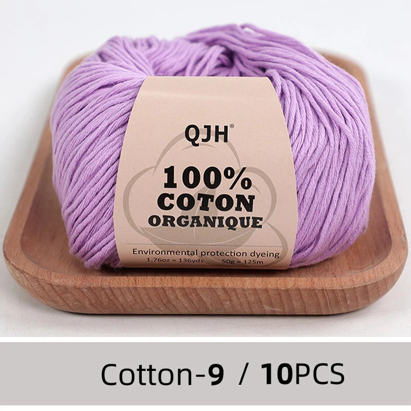 10PCS 100% Organic Cotton Yarn