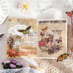 45 Pieces Stickers scrapbook Retro Flower fairy diary