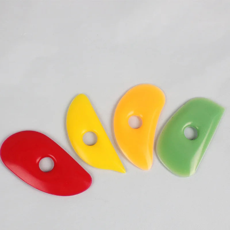 4 Pcs Soft Rubber Rib for Pottery Clay Silicone Ceramics Tools