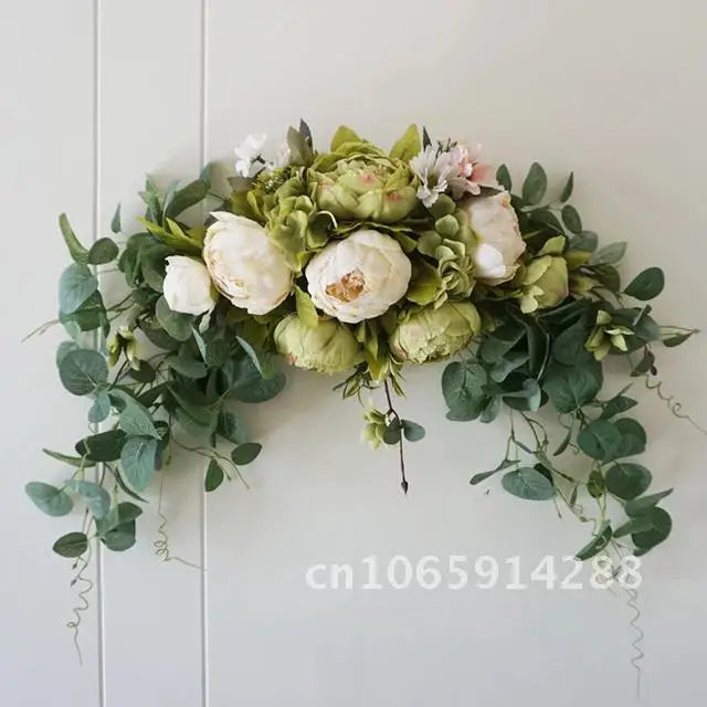 Artificial Flower Wreath Door Decoration