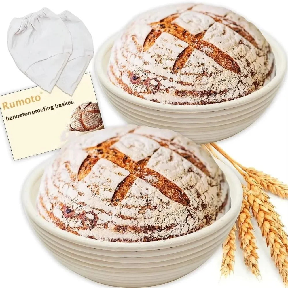 Round Woven Fermentation Basket with Liner