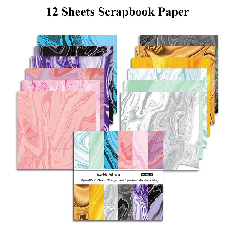 12 Sheet Scrapbook Paper 30x30cm