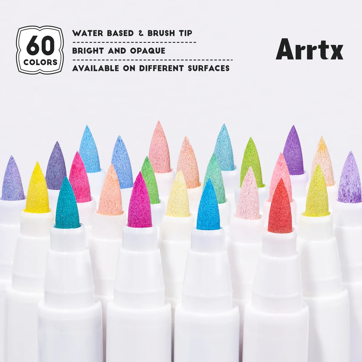 Arrtx 60 Colors Paint Markers Paint Pens